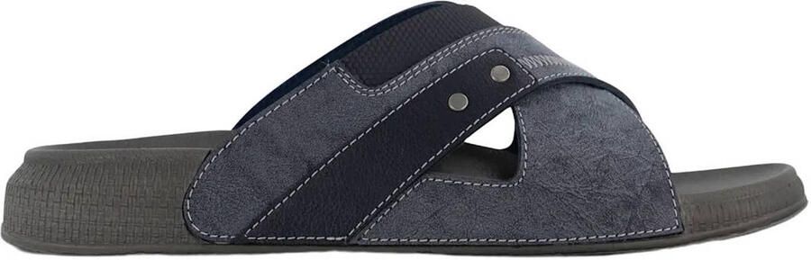 Easy Street leren slippers donkerblauw