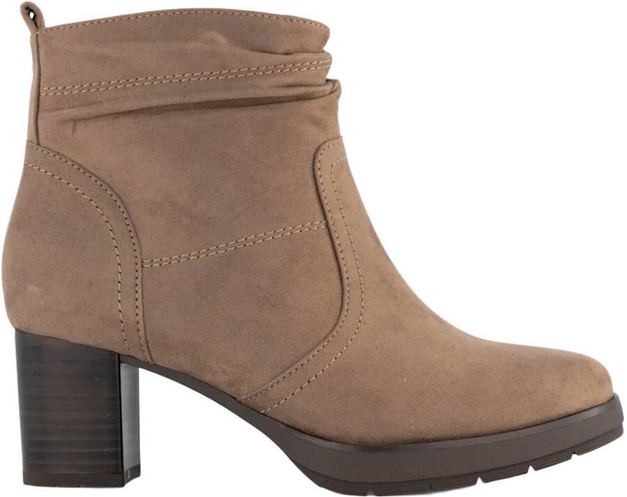 Easy Street suède laarzen met blokhak beige