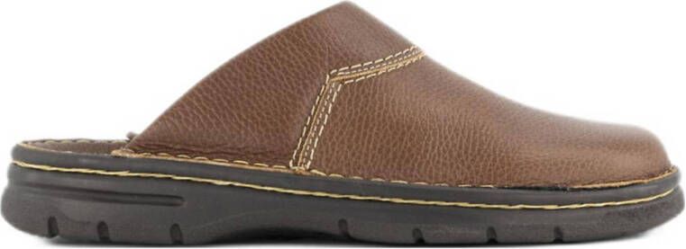 Easy Street leren slippers bruin