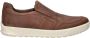 ECCO Byway leren heren instappers cognac Uitneembare zool - Thumbnail 1