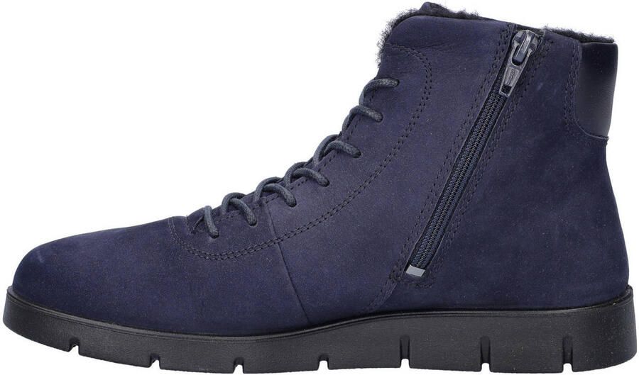 Ecco Bella gevoerde nubuck veterboots donkerblauw - Foto 2