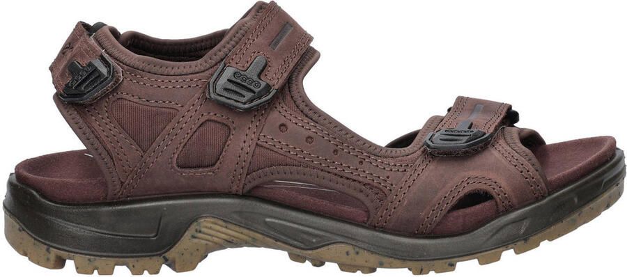 Ecco nubuck sandalen donkerbruin