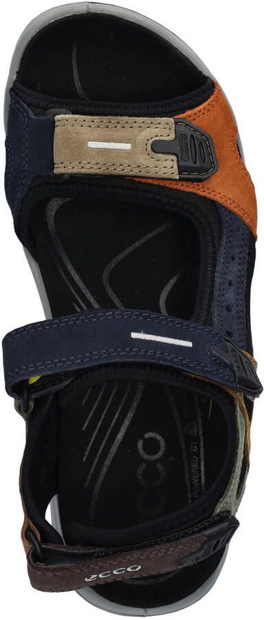 Ecco Off-Road suede sandalen chunky zwart oranje grijs - Foto 3