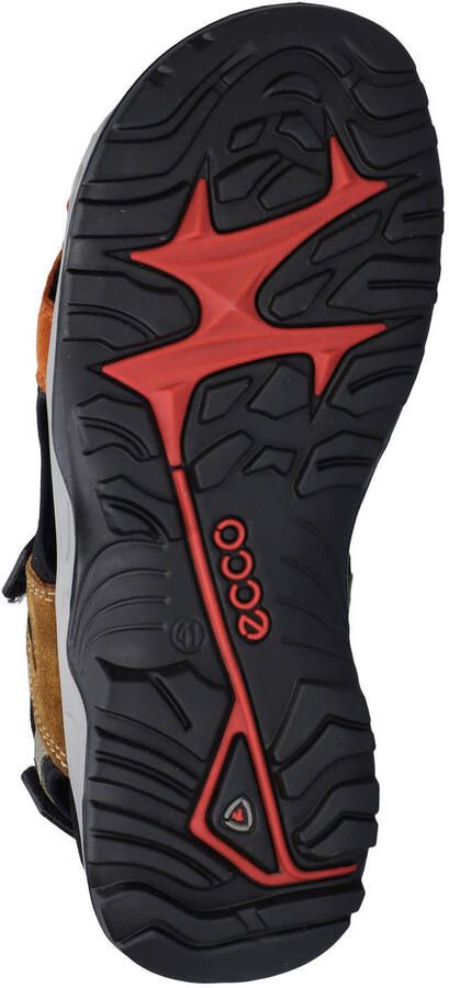 Ecco Off-Road suede sandalen chunky zwart oranje grijs - Foto 2