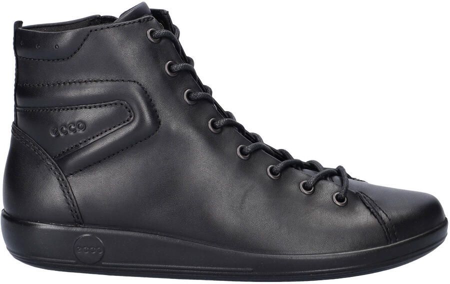 Ecco Soft 2.0 leren sneakers zwart
