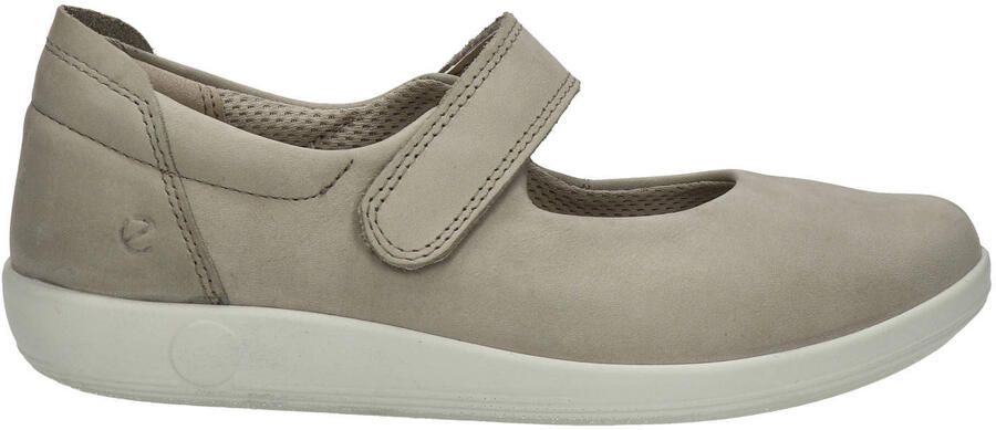 Ecco Soft 2.0 nubuck klittenbandschoenen taupe