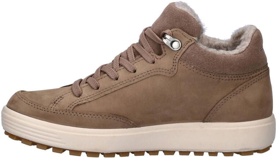 Ecco Soft 7 Tred gevoerde nubuck sneakers taupe - Foto 2