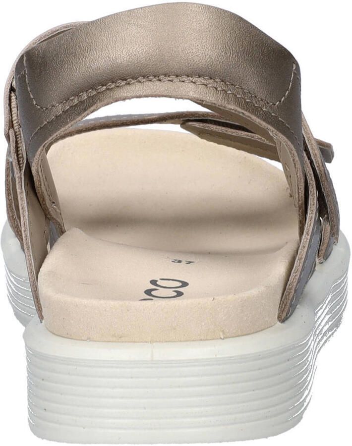 Ecco Soft leren sandalen goud - Foto 3