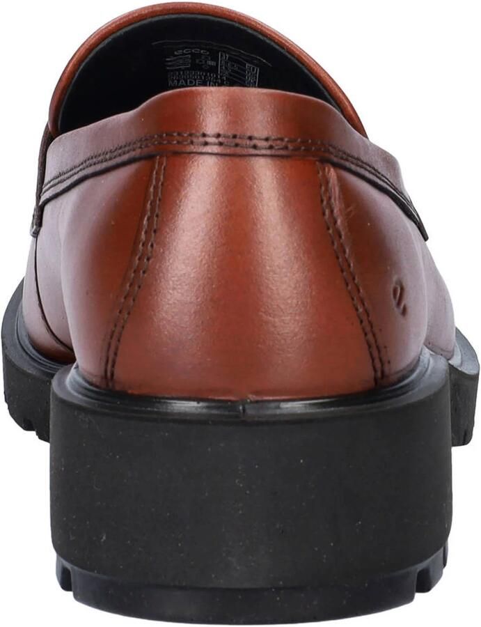 Ecco Vienna leren loafers blokhak bruin - Foto 3