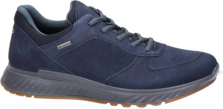 Ecco Exostride nubuck veterschoenen blauw