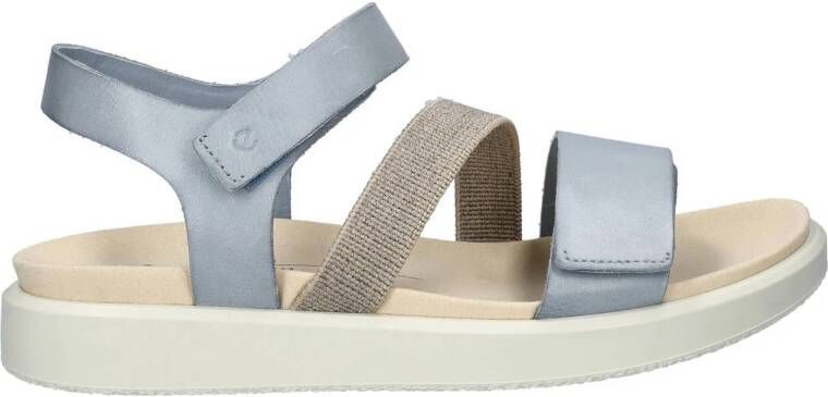 Ecco Flowt W leren sandalen lichtblauw