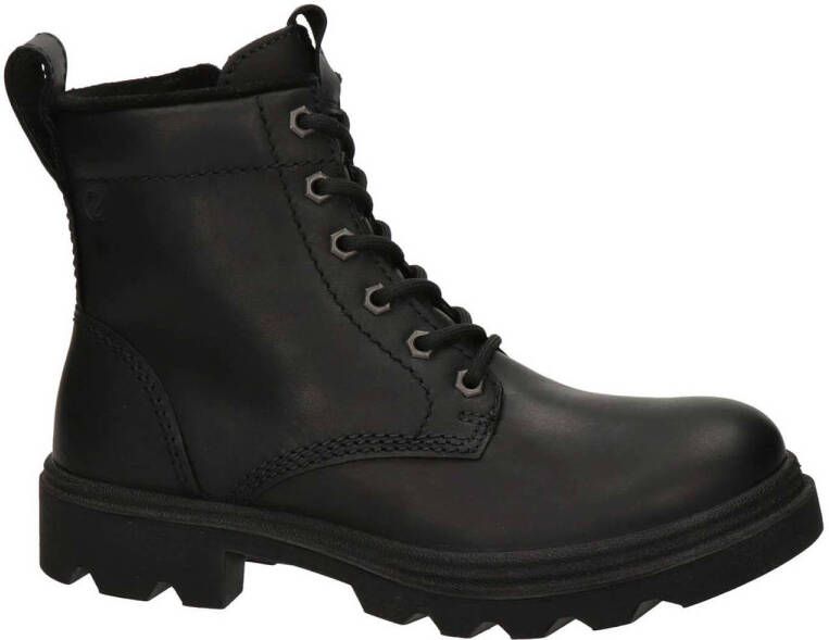 Ecco Grainer leren veterboots zwart