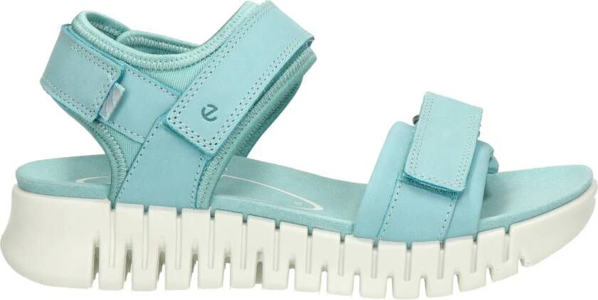 Ecco Gruuv Sol nubuck sandalen lichtblauw