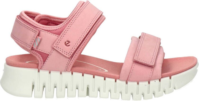 Ecco Gruuv Sol nubuck sandalen roze