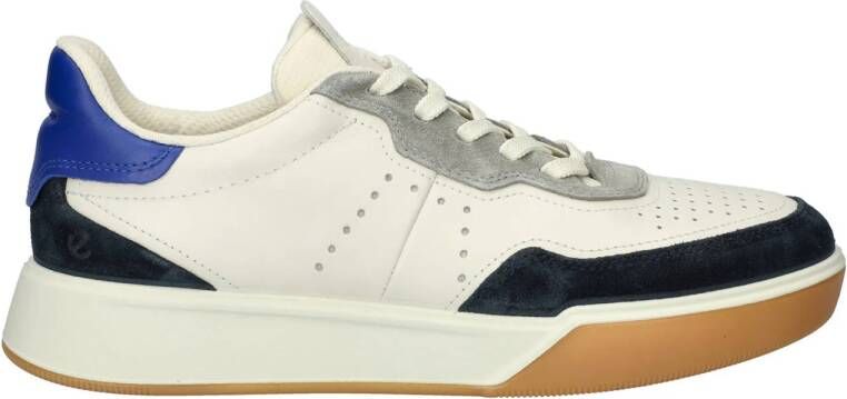 Ecco leren sneakers wit blauw