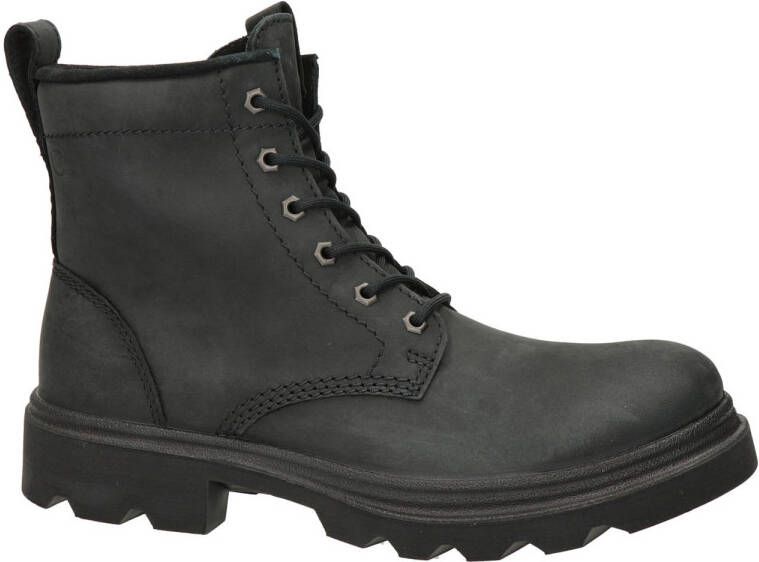 Ecco leren veterboots zwart