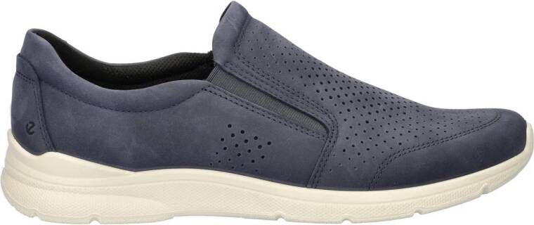 Ecco nubuck instappers donkerblauw