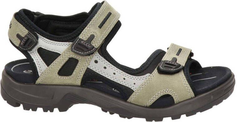 Ecco Offroad leren outdoor sandalen lichtkaki