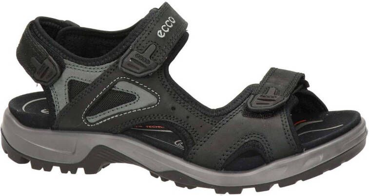 Ecco Offroad leren outdoor sandalen zwart