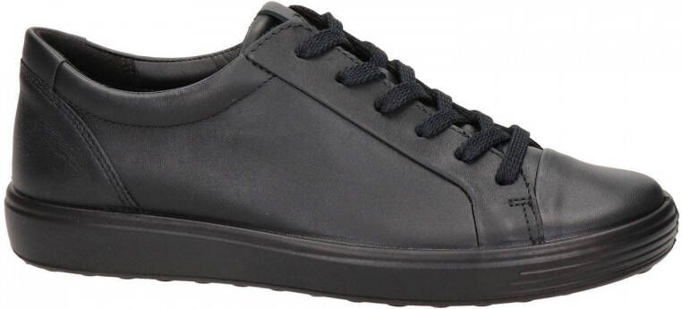 Ecco Soft 7 leren veterschoenen zwart