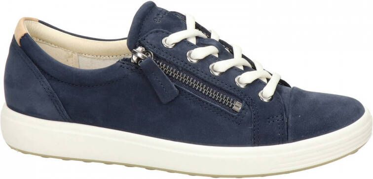 Ecco Soft 7 nubuck sneakers blauw