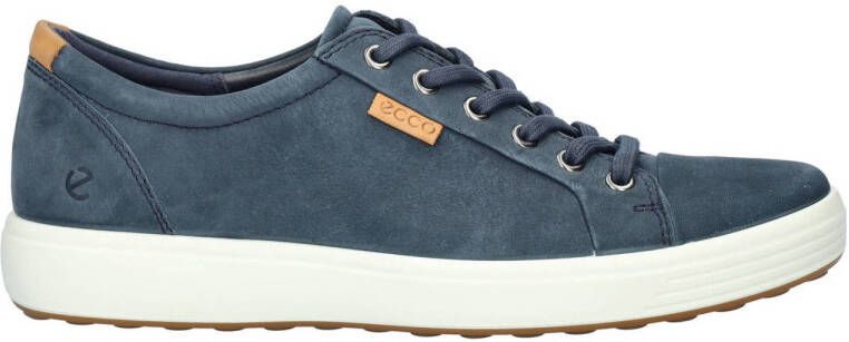 Ecco Soft 7 nubuck sneakers donkerblauw