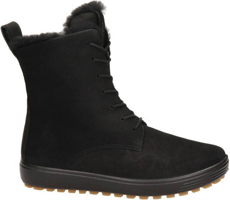 Ecco Soft 7 Tred nubuck veterboots zwart