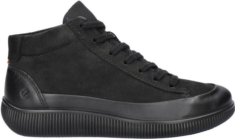 Ecco Soft Zero leren sneakers zwart