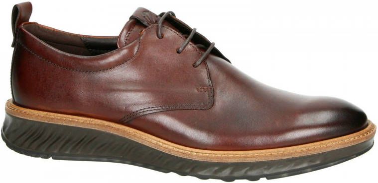 Ecco ST.1 Hybrid leren veterschoenen cognac - Schoenen.nl