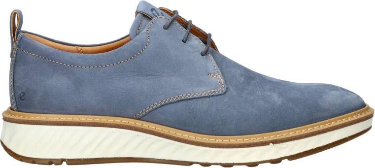 Ecco St.1 Hybrid nubuck veterschoenen blauw