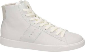 Ecco Street Lite M comfort hoge leren sneakers wit