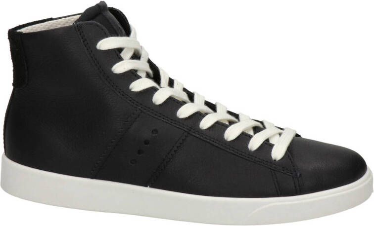 Ecco Street Lite M comfort hoge leren sneakers zwart