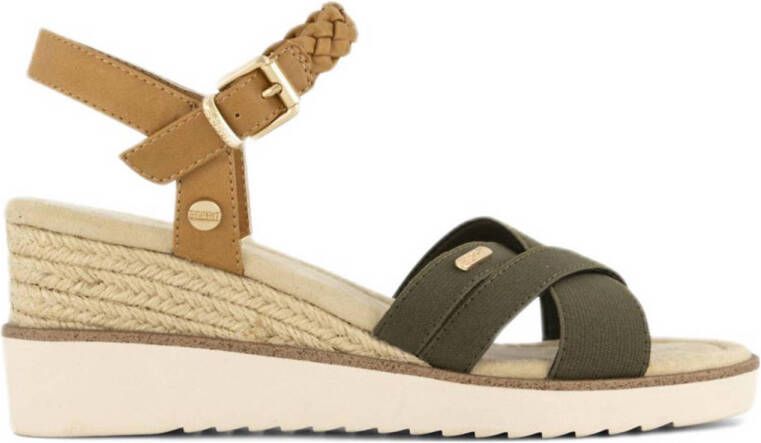 ESPRIT espadrilles beige groen