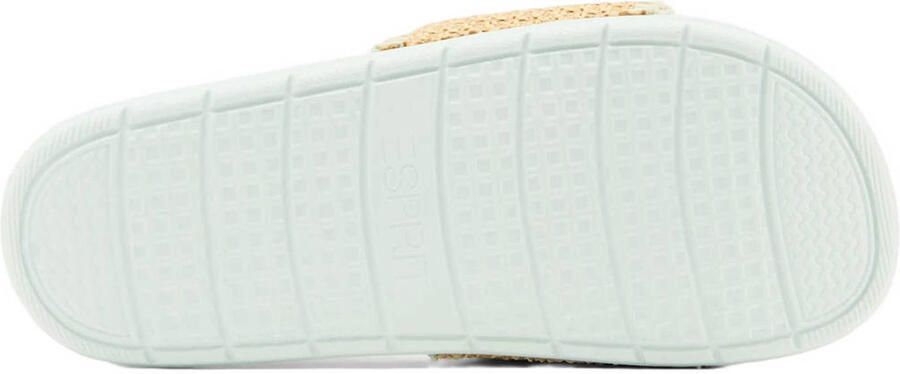 ESPRIT badslippers met logo beige - Foto 3