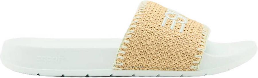 ESPRIT badslippers met logo beige