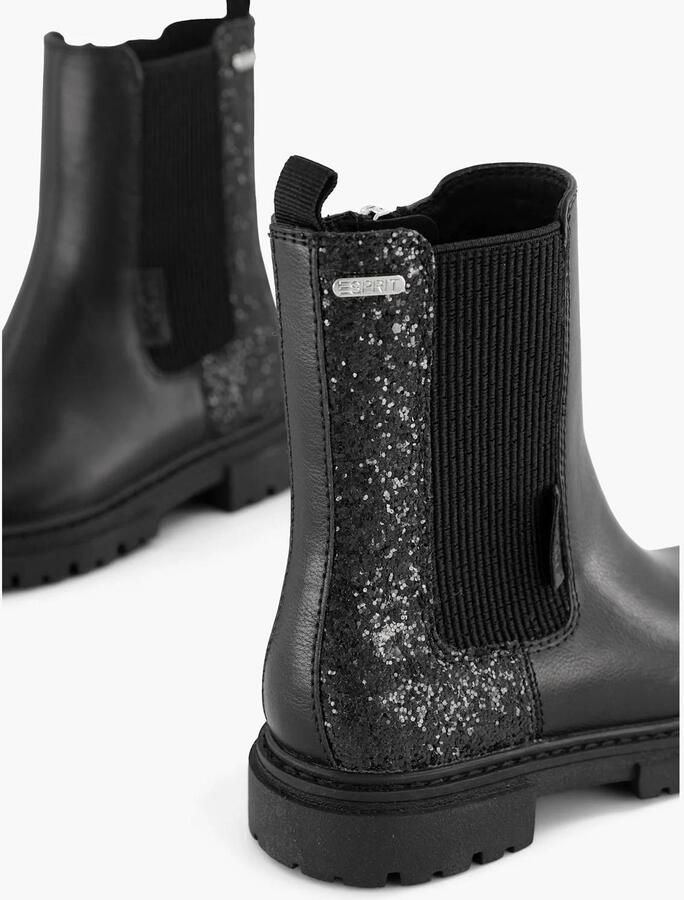 ESPRIT enkelboots met glitters en profielzool zwart - Foto 3