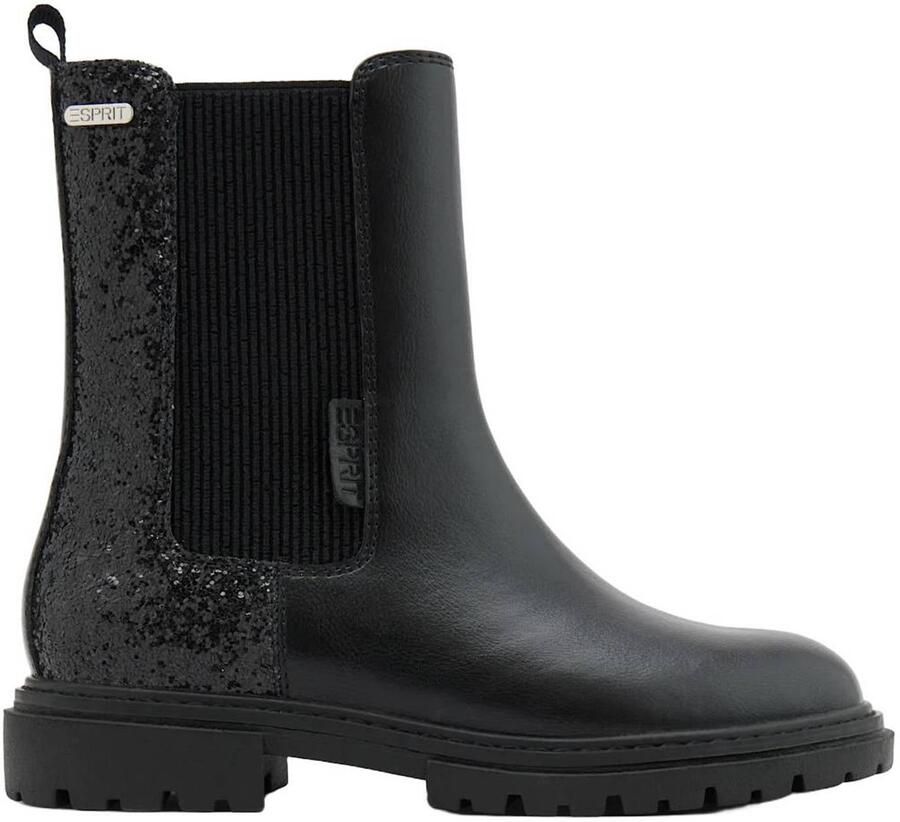 ESPRIT enkelboots met glitters zwart