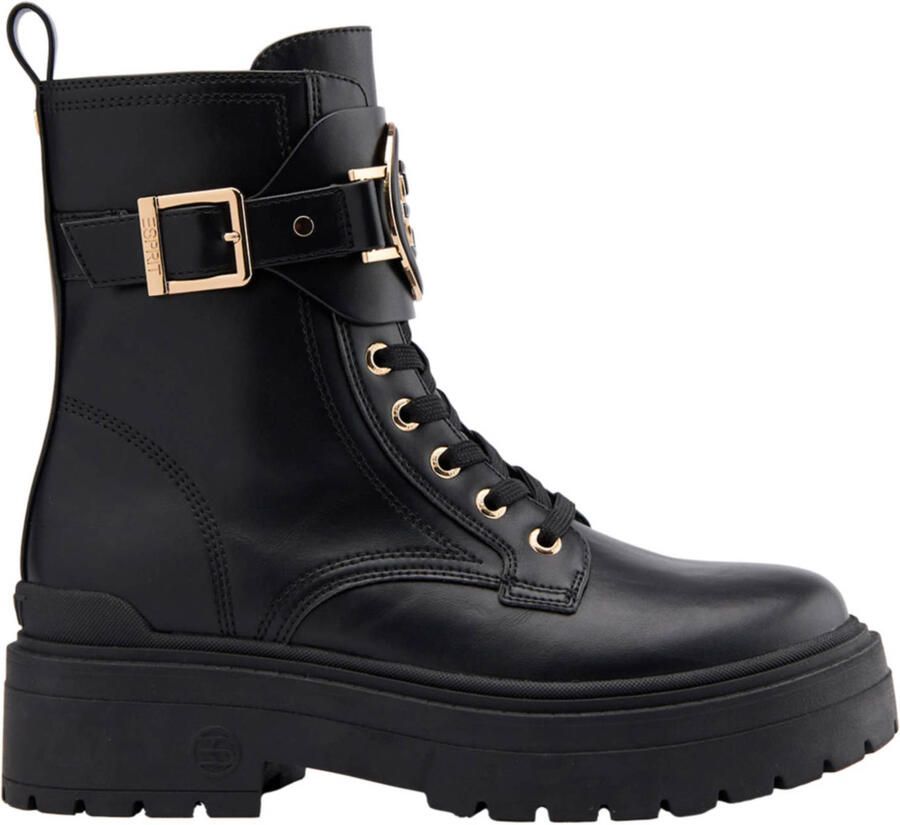 ESPRIT gevoerde veterboots zwart