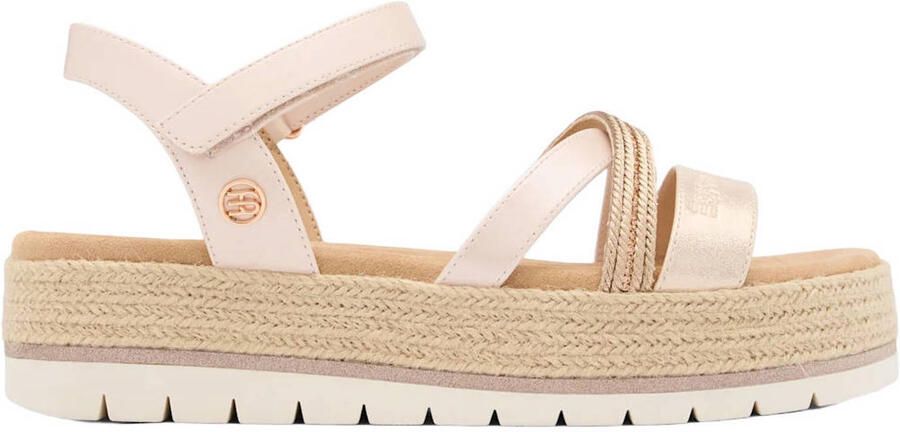 ESPRIT imitatieleren sandalen met plateauzool lichtroze