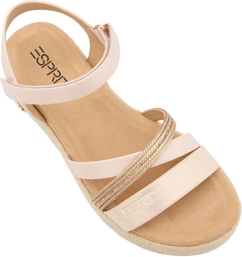 ESPRIT imitatieleren sandalen met plateauzool lichtroze - Foto 2