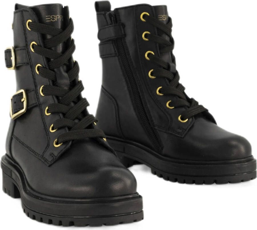 ESPRIT leren veterboots zwart