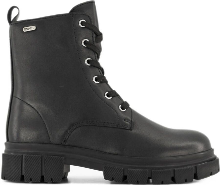 ESPRIT leren veterboots zwart