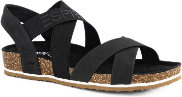 Esprit Zwarte elastische sandaal - Foto 2