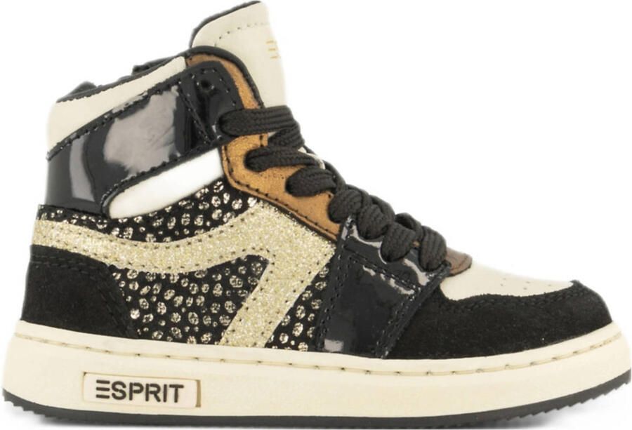 ESPRIT sneakers zwart goud
