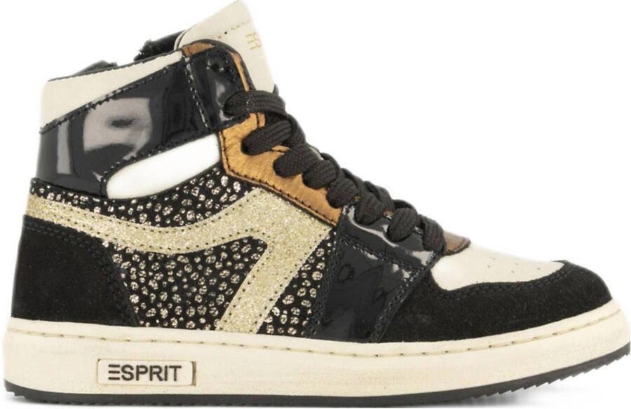 ESPRIT sneakers zwart goud