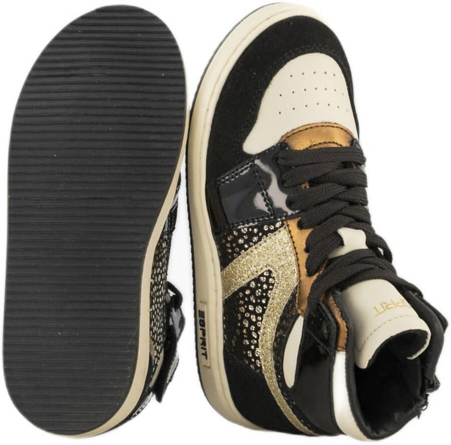ESPRIT sneakers zwart goud