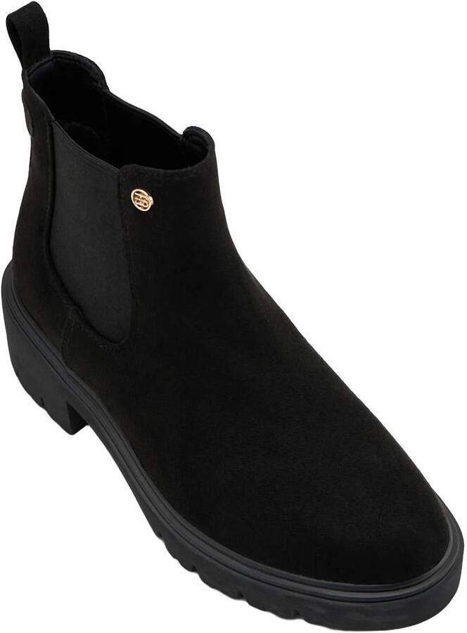 ESPRIT suède chelsea boots met profielzool zwart - Foto 2