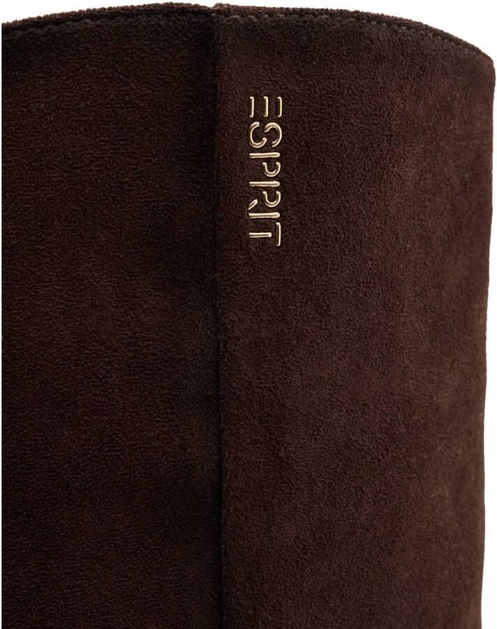 ESPRIT suède laarzen met blokhak bruin - Foto 2