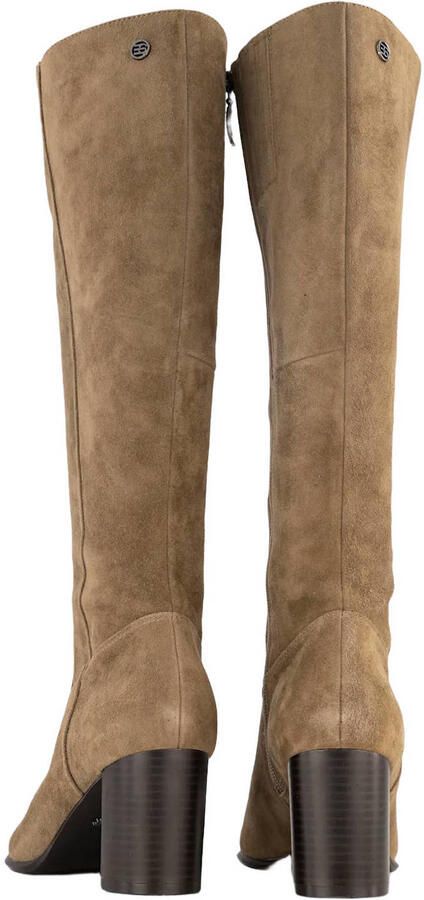 ESPRIT suède laarzen met blokhak taupe - Foto 3