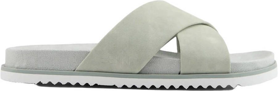ESPRIT suède slippers lichtgroen